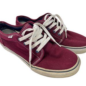 Vans Off the Wall Maroon Mens Size 9 Womens Size 10.5 Sneakers Skater Shoes TB5B